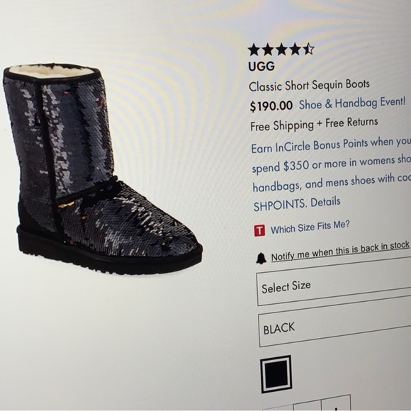 Classic black sequin Uggs. 8 - Picture 2 of 9